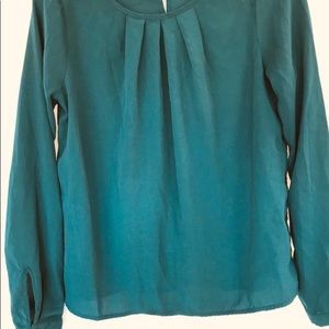Turquoise teal evening top